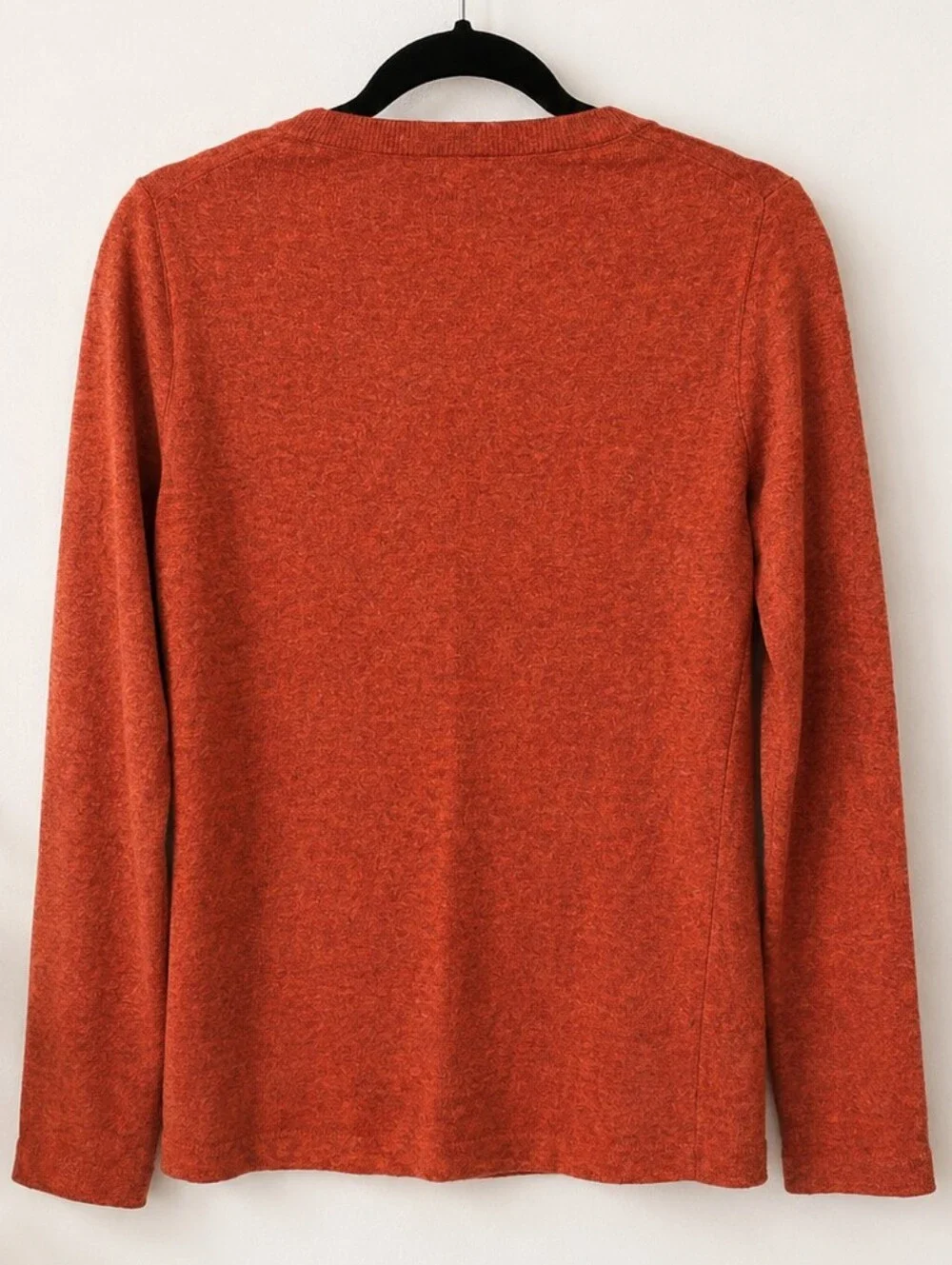 J.Crew Teddie Merino Wool Blend Sweater Rust Orange Heather Crewneck Size Small